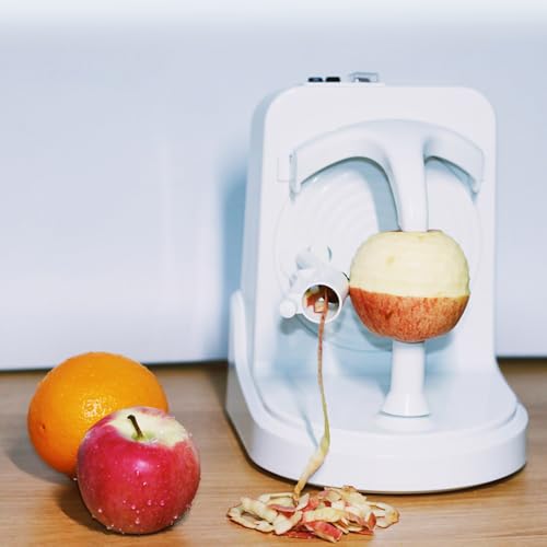 Elektrischer Obstschäler, Automatischer Orangenschäler, Kartoffelschäler Elektrisch, Schäler für Küchengemüse/Obst, für Mango/Zitrus/Zitrone/Pfirsich/Kiwi/Karotte von Jieotwice