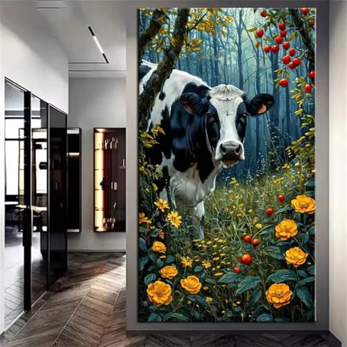 Jiian 5D Diamond Painting Erwachsene Hain Großes XXL 100x210cm Diamant Painting Bilder Kuhblume Diamond Art Erwachsene Full DIY Vierkant Diamant Malerei Stickerei Kreuzstich Bilder Home Wand Dekor von Jiian