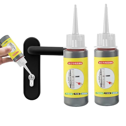 2pcs Graphitschmiermittel, 60ml Graphitspray Für Schlösser, Schließzylinder Schmierpulver, Graphitpulver Schmierstoff, Graphitpulver Trockenschmierung Schmierstoff Für Schlüssel, Türführungen von Jiimhte