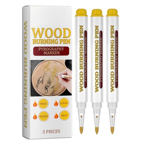 Jiimhte Holzbrennstift, Holzbrennmarker, Kunst Holzbrennpaste Marker, ScorchMarker Kit, Holzbrennmarker, Holzbrenngel, Holzbrennpastenstift zum Zeichnen von Holzbrennmarkierungen von Jiimhte