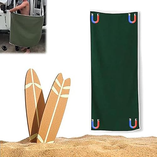 Jiimhte Magnetisches Badetuch Für Den Außenbereich, 160x60cm Magnetisches Strandtuch, Übergroßes Mikrofaser Badetuch, Schnelltrocknend Sandabweisendes Strandtuch Mit Magnetverschluss von Jiimhte