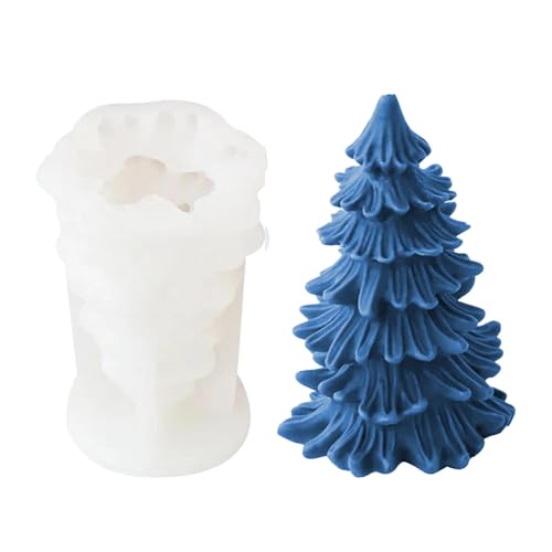 Jiimhte Weihnachtsbaum-Gießform – 3D-Baum-Form für Seife, Ton | Silikon-Kerzen-Bastelform, Harzformen für handgefertigte Kerzenseife von Jiimhte