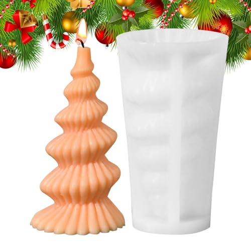 Jiimhte Weihnachtsbaum-Silikonform für Kerzen, Weihnachtsbaum-Silikonform für Seife,Schokoladenform | Seifen-Epoxidharz-Wachsform, Weihnachtsbaumform für die Herstellung von Bastelkuchen, Schokolade von Jiimhte