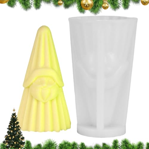 Jiimhte Weihnachtskerzenformen,Kerzenformen Silikon Weihnachten,3D wiederverwendbare Weihnachtskerzenformen aus Silikon - Harzguss-Weihnachtswachsformen, Silikon-Epoxidharz-Weihnachtskerzenformen von Jiimhte