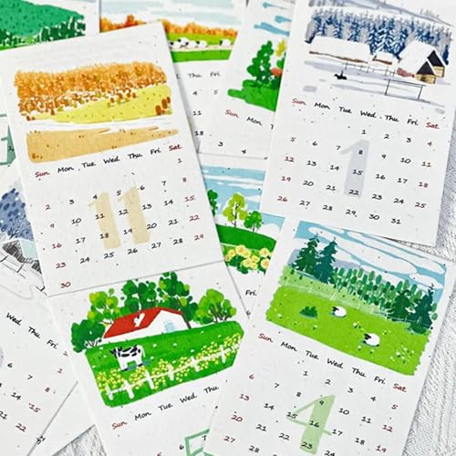 Pflanzbarer Kalender 2025 Wandkalender, Pflanzbarer Samen Kalender 2025, Plantura Einpflanzbarer Kalender 2025, Minis Einpflanzbarer Kalender Mit Blumen Samen, Pflanzkalender 2025 Mit Staffelei von Jiimhte