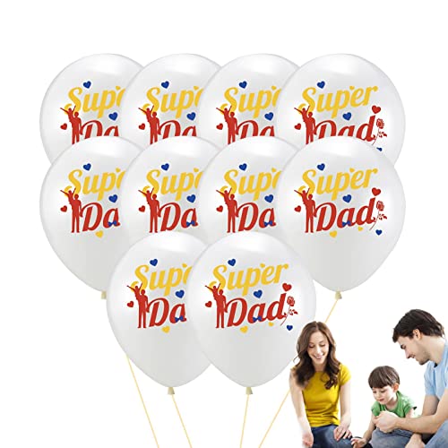 Jildouf Dekorationen für den Vatertag, Packung mit 10 Stück Zubehör für Vatertag – Best Dad in The World Letter Folie Ballon Geschenk für Papa Zubehör für Geburtstagsfeiern von Jildouf