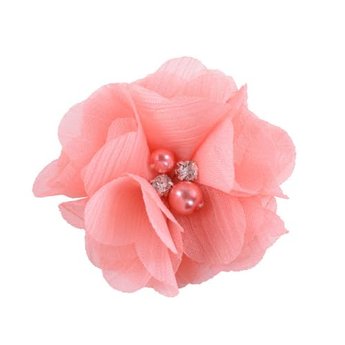 Jilibaba Chiffonband, Blumen-Applikationen mit Perlen-Strass, 5,5 cm, Blumenverzierungen zum Nähen, Basteln, Zuhause, Hochzeitsdekoration, 3 Stück (#9) von Jilibaba