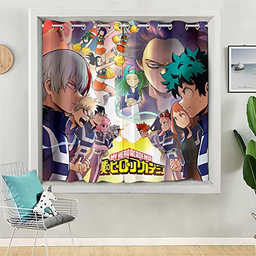 Jilijia My Hero Academia Vorhang Bakugo Katsuki/Midoriya Izuku/Todoroki Shoto Anime Fenstervorhänge Cartoon Verdunkelungsvorhänge von Jilijia