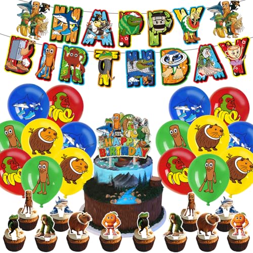 Tung Tung Tung Sahur Anime Geburtstag Dekorationen Tralalelo Tralalala/Lirili Larila Anime Figur Kuchen Topper Banner Luftballons Lustige Thema Party Supplies Tung Tung Tung Sahur Anime Geburtstag Dekorationen Tralalelo Tralalala/Lirili Larila Anime Figur Kuchen Topper Banner Luftballons Lustige Thema Party Supplies von Jilijia