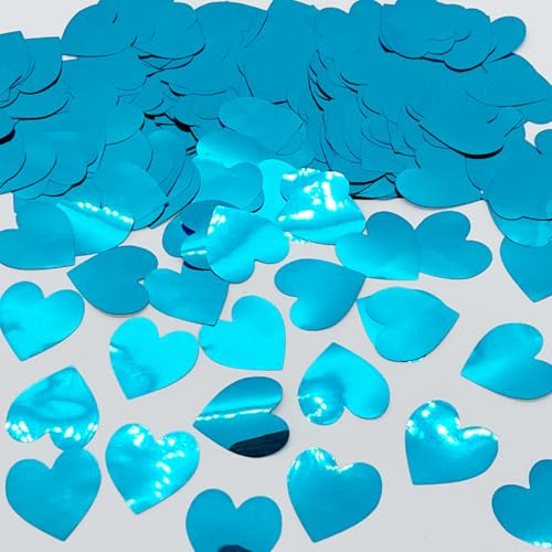 Confetti BalloonTHINS Metallische Herzen, 2,5 cm, blauer Himmel, 28,3 g Beutel (28,3 g) von Jimmy Jem's