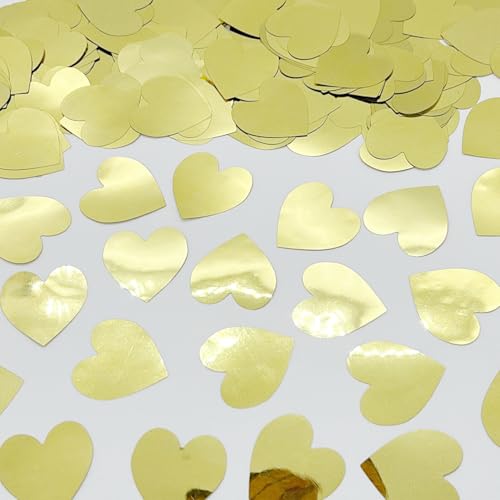 Konfetti BalloonTHINS Metallic Herzen 2,5 cm Gold – 28,3 g Beutel (28,3 g) von Jimmy Jem's