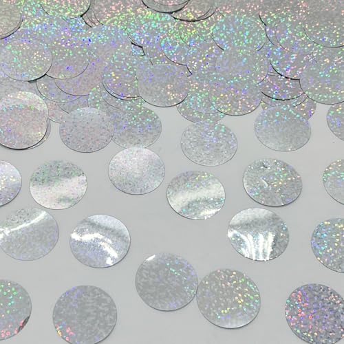 Konfetti BalloonTHINS Metallic Kreise 2,5 cm Silber Prisma – 28,3 g Beutel (28,3 g) von Jimmy Jem's