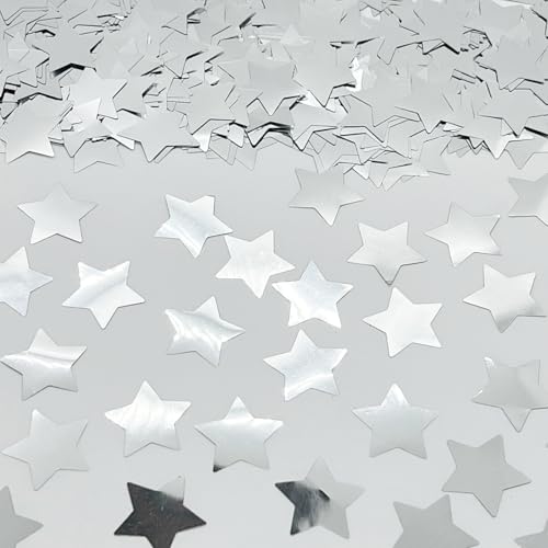 Konfetti BalloonTHINS Metallic Stars 2,5 cm Silber – 28,3 g Beutel (28,3 g) von Jimmy Jem's