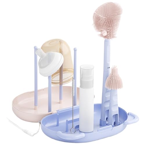 Babyflaschenscheibe Pinsel, Babyflaschenbürsten - Haushaltsnippel & Flaschen Spalten Brush Kit - Tragbares schmales Tassenwaschwerkzeug, sicherer Detaillierer für Freunde, Liebhaber von Jingmiger