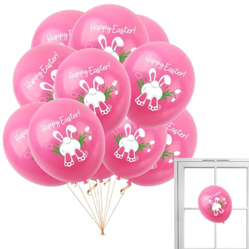 Frohe Osterballons, Osterparty Latexballons Dekorationen | 100x Eier Bunny Chick Ballon - Hallo Frühling Frohe Osterdekor Latex Indoor Outdoor Dekorationen von Jingmiger