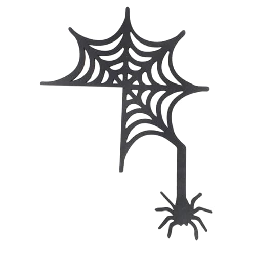 Halloween-Türaufsatz, Halloween-Türeckendekoration - Hölzernes Spinnennetz-Türeckendekor,Türaufsatz Dekoration Türeckschild für Fensterecke von Jingmiger