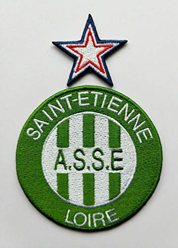 2stk FC Saint Etienne Aufnäher Patch Football Fussball Soccer Club Iron on bügelbild aufbügler Badge Team logo von Jingtongda