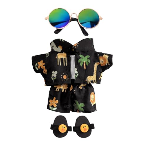 5-Teiliges Puppenkleidungs-Set für 17 cm Plüschfigur – mit Mantel, Weste, Hose, Schuhen & Brille – Modisches Outfit, Mädchen – Ohne Puppe 5-Teiliges Puppenkleidungs-Set für 17 cm Plüschfigur – mit Mantel, Weste, Hose, Schuhen & Brille – Modisches Outfit, Mädchen – Ohne Puppe von Jinkey