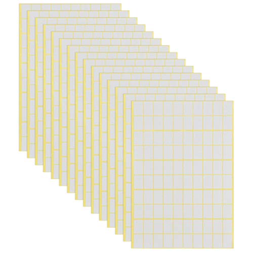 Jinlaili 15 Blatt Etikettenaufkleber, 1485PCS Kleine Etikettenaufkleber, 13x19mm, Selbstklebende Aufkleber Etiketten für Aktenordner Etiketten Preisetikett Farbcodeetiketten Unterscheiden Etikett von Jinlaili