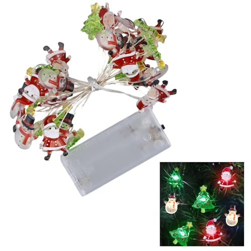 Jinlaili Weihnachten Schneeflocke Lichterketten, 3 Meter 30 LED Batteriebetriebene Lichterketten, Warmweiß Lichterkette Batterie, Weihnachten Deko für Balkon Schlafzimmer Zimmer Weihnachten Party (A) von Jinlaili