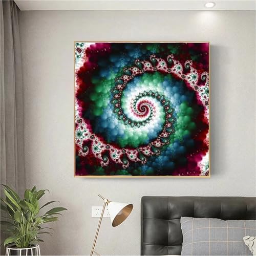 5D Diamond Painting Blume Landschaft,Erwachsene Diamant Painting Bilder Mandalas Diamond Art Full DIY Strass Stickerei Kreuzstich Diamant Kunst Malerei Set für Home Wand Dekor Round Drill,100x100cm von Jinmer