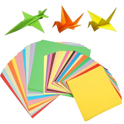 Origami Set für Kinder, 208 Blätter Origami Papier mit 54 Mustern, 15x15cm Origami Kit mit Anleitung Buch, für DIY Kunst und Bastelprojekte, Geschenk für 3-12 Jahre Anfänger Kinder Jungen Mädchen von Jinsion