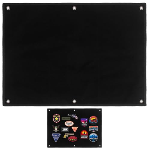 Patch Wand Klettmatte,58 x 45cm Kletttafel Patches Klett Wand,Taktische Patch-Display-Tafel mit Ösen,Klettwand,Taktische Militär Klett Patch Board Faltbar für Abzeichen,Stempel,Aufnäher,Aufkleber von Jinsion