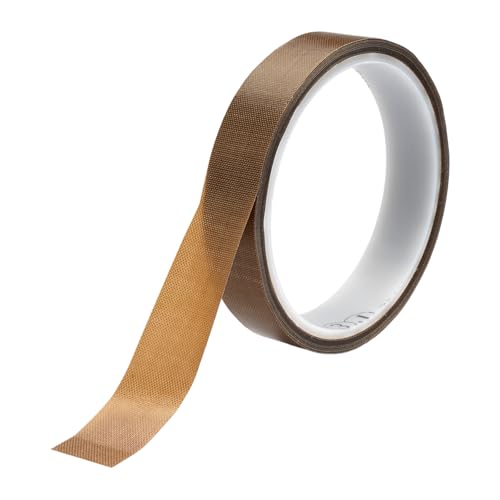 Teflonband Selbstklebend, 19ｍｍ X 10ｍ Teflon Klebeband Hitzebeständig, Teflon Tape, PTFE Band, High Temperature Tape, Hitzebeständiges Klebeband für Vakuumiergerät, Handversiegelung, Impulsversiegelung von Jinsion