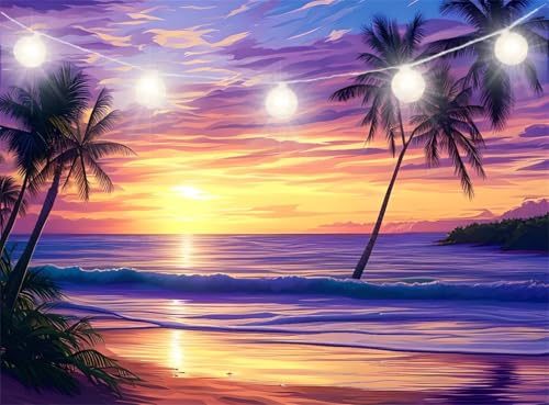 Diamond Painting Erwachsene, Diamond Painting Sonnenuntergang Diamant Paintings Bilder Landschaft Daiments Paintings Kinder, DIY 5D Mosaik Bastelset Erwachsene, fur Aesthetic Room Decor 30x40cm JI-115 von Jinycoon