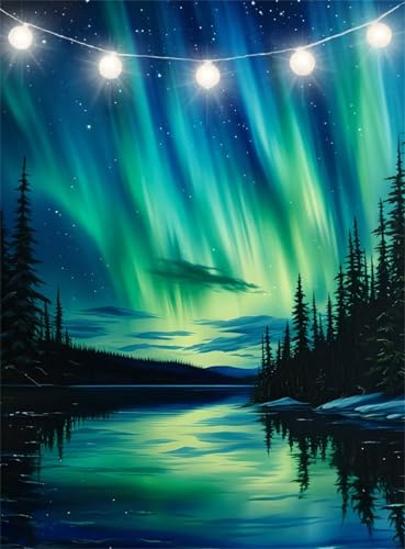 Diamond Painting Kinder Aurora, Diamant Painting Bilder See Diamond Paintings Set, Daiments Paintings Erwachsene, DIY Full Drill Crystal Art Pictures Embroidery Cross Stitch,Home Decor 80x110cm JI-664 von Jinycoon