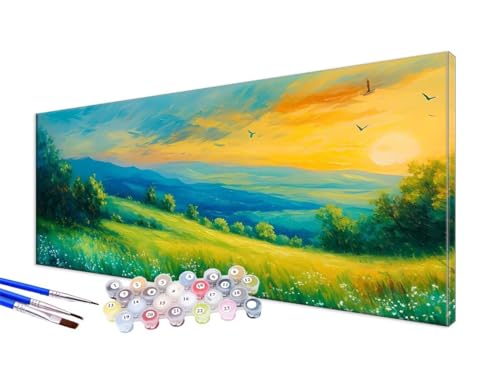 Malen Nach Zahlen Anlage Malen Nach Zahlen Erwachsene Groß XXL 20x40cm, DIY Handgemalt Ölgemälde Bastelset Kit für Anfänger mit 3 Feinen Pinseln und Acrylfarbe, Zimmer Deko, Ohne Rahmen, Vogel JC-666 von Jinycoon