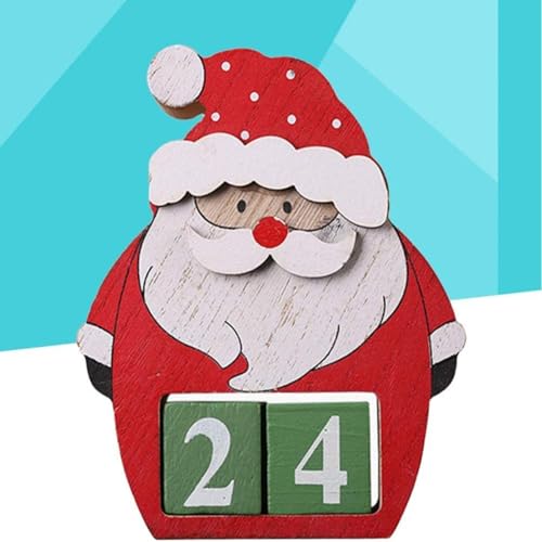 Weihnachtskalender Countdown Adventskalender Holz Hirsch Ornament für Weihnachten Home Dekoration Weihnachtsdekoration (A, 16.00) von Jipersuo