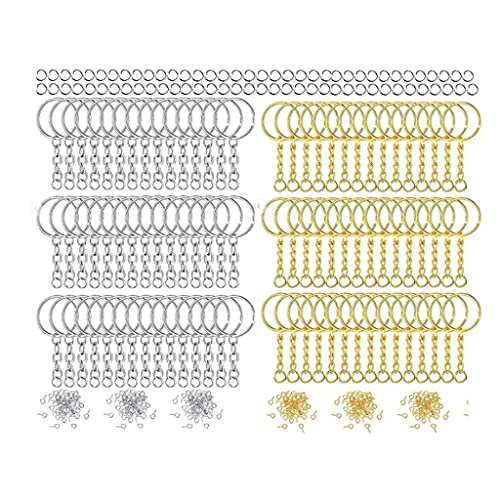 300 Stück Metall Schlüsselanhänger Ringe Flacher Öffnung Schlüsselringe Offene Biegeringe Geteilte Metallschlüssel von Jiqoe