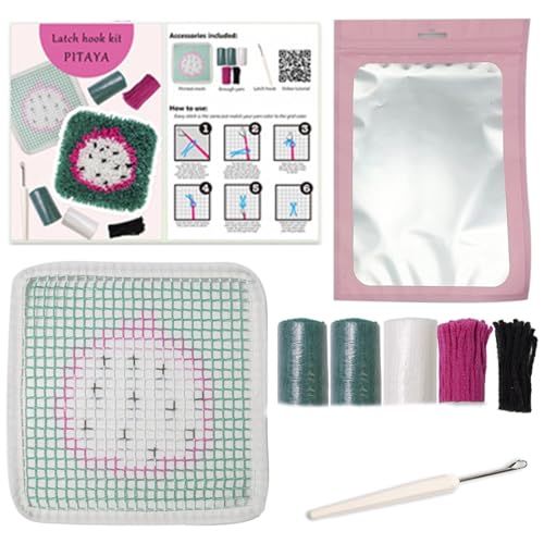 Jiqoe Knüpfhaken-Set, Untersetzer, Strickset, Obstuntersetzer, Bastelset, Verriegelungshaken-Untersetzer-Set für Anfänger, Erwachsene und Kinder Jiqoe Knüpfhaken-Set, Untersetzer, Strickset, Obstuntersetzer, Bastelset, Verriegelungshaken-Untersetzer-Set für Anfänger, Erwachsene und Kinder von Jiqoe
