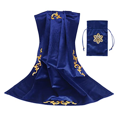 Jiqoe Samt Wahrsagungen Tischdecke Mit Tarot Tasche Tasche Nordic Metaphysische Tuch Karten Brettspiel Tisch Abdeckung Karte Matte von Jiqoe