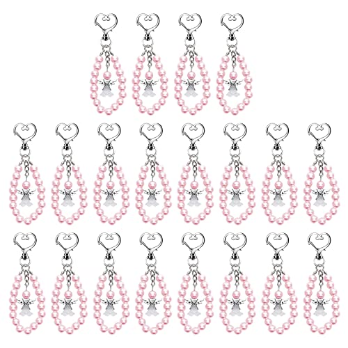 Jiqoe Schlüsselanhänger mit Perlen, 20 Stück, für Party, Geburtstag, Hochzeit, Autotasche, Zubehör von Jiqoe
