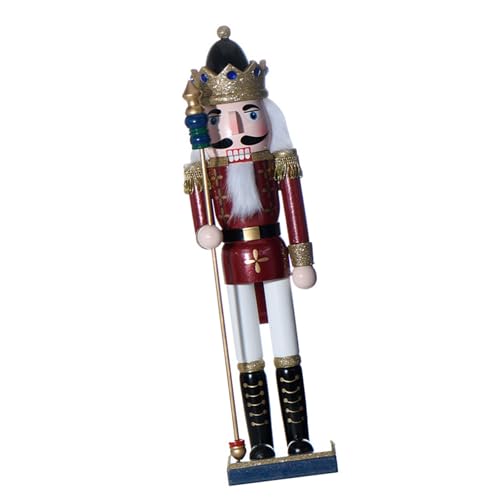 Jiqoe Stilvolle Weihnachtsdekoration Nussknacker Soldat Handbemalte Holzfigur Ornament Feiertags Holzstatue Für Party Ausstellung von Jiqoe