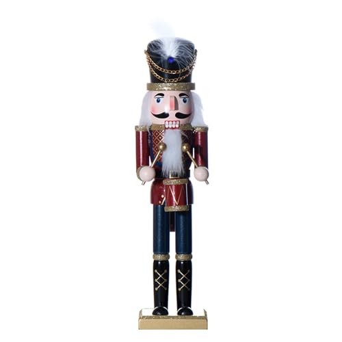 Jiqoe Stilvolle Weihnachtsdekoration Nussknacker Soldat Handbemalte Holzfigur Ornament Feiertags Holzstatue Für Party Ausstellung von Jiqoe