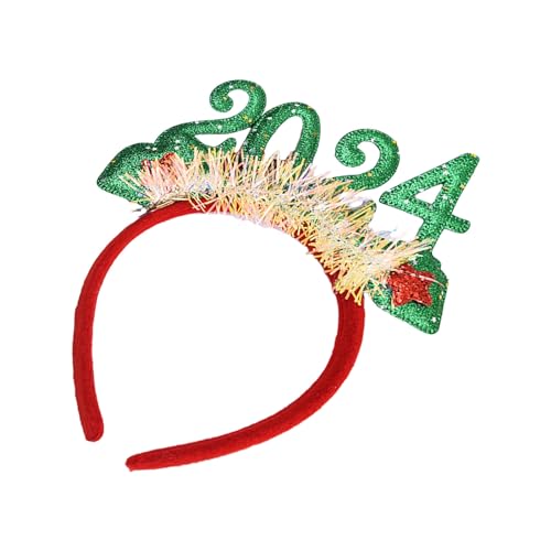 Jiqoe Stylische Haarreifen für Silvester, Party, farbiges Haarband, perfekter Kopfschmuck für Weihnachten, Neujahr, 12 Stück von Jiqoe