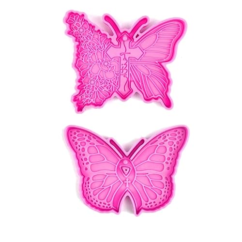 Silikonformen Epoxidharz, Butterfly-shape Ornaments Resin Casting Silicone Mold Woman Keychain Decorative Pendant Jewelry Mold for DIY Crafts von Jiqoe