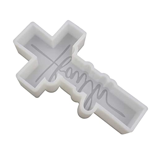 Silikonformen Epoxidharz, Cross Freshie Molds Blessed and Faith Cross Pendant Car Freshie Molds Silicone Molds for Freshies Home Decorations von Jiqoe