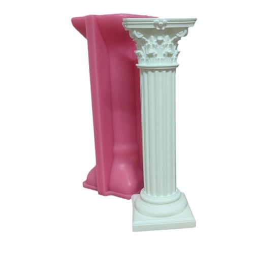 Silikonformen Epoxidharz, Resin Candle Holder Silicone Mold Roman Striped Pillar Mold Suitable for Epoxy Diy Candle Holder Family Table Decor von Jiqoe