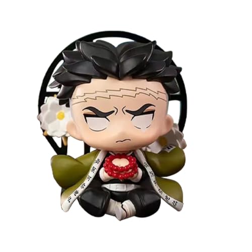 Anime Figur Kamado Tanjiro Look Up Figur, Q Ver Kamado Nezuko Kuchen Topper, Mini Hashibira Inosuke Actionfigur Modell Tokitou Muichirou Figur Statue Desktop Decoration Collection von Jiumaocleu