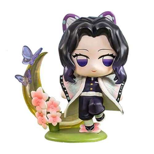 Anime Figur Kamado Tanjiro Look Up Figur, Q Ver Kamado Nezuko Kuchen Topper, Mini Hashibira Inosuke Actionfigur Modell Tokitou Muichirou Figur Statue Desktop Decoration Collection von Jiumaocleu