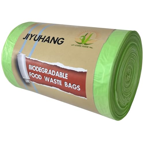 Jiyuhang Bio Müllbeutel 30l 75 Stück, Kompostierbare Müllbeutel Abbaubar Maisstärke Material, Müllsäcke für Küche, Büro, Wohnzimmer (Hellgrün,8GAL/50x60 cm) von Jiyuhang