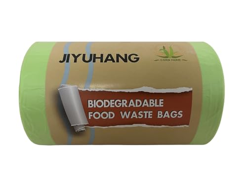 Jiyuhang Bio Müllbeutel 30l 75 Stück, Kompostierbare Müllbeutel Abbaubar Maisstärke Material, Müllsäcke für Küche, Büro, Wohnzimmer (Hellgrün,8GAL/50x60 cm) von Jiyuhang