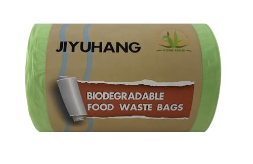 Jiyuhang Biomüllbeutel 5 Liter 80 Stück, Kompostierbare Müllbeutel Abbaubar Maisstärke Material, Müllsäcke für Küche, Büro, Wohnzimmer (Hellgrün,1.2GAL/40x45 cm) von Jiyuhang