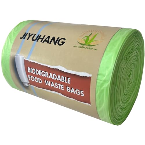 Jiyuhang Biomüllbeutel 5 Liter 80 Stück, Kompostierbare Müllbeutel Abbaubar Maisstärke Material, Müllsäcke für Küche, Büro, Wohnzimmer (Hellgrün,1.2GAL/40x45 cm) von Jiyuhang