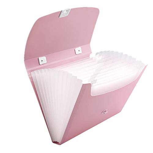 Jjoer Fächermappe File Organizer Dateien Und Ordner a4 Dateien Box Datei Veranstalter Erweiterbar Datei Ordner Dokument Ordner Datei Box Datei pink,13pocket von Jjoer