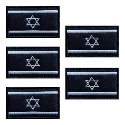 Aufnäher mit Israel-Flagge – Israelische Nationalflagge, bestickt, Uniform-Patch, Länderarmband, Militär F Israeli, 5 Stück von Jkapagzy